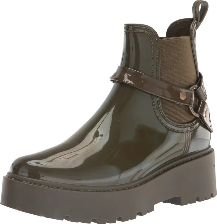 ZODIAC Womens Carter Rain Boot Olive Green Rubber 10 M