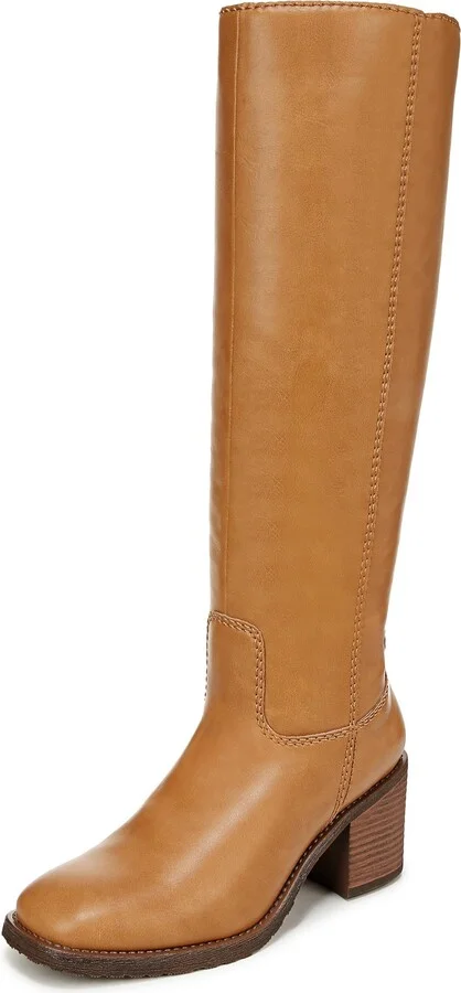 ZODIAC Womens Cindy Tall Block Heel Boot Tawny Brown 10 M