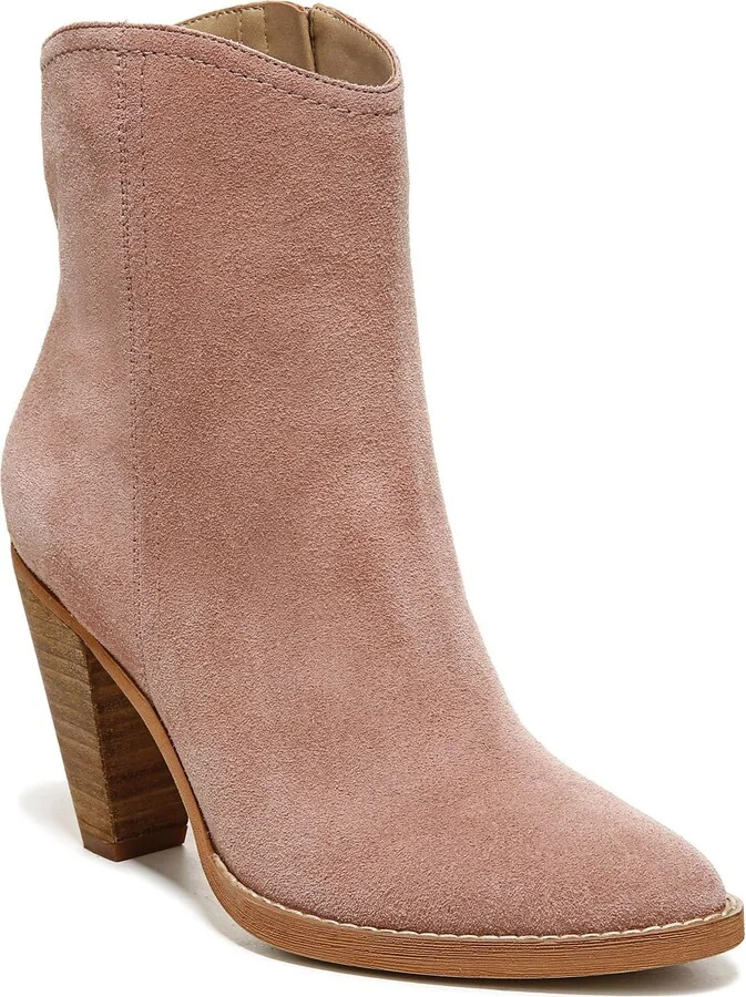 ZODIAC Womens Darrah Western Bootie Nougat Pink Suede 9 M