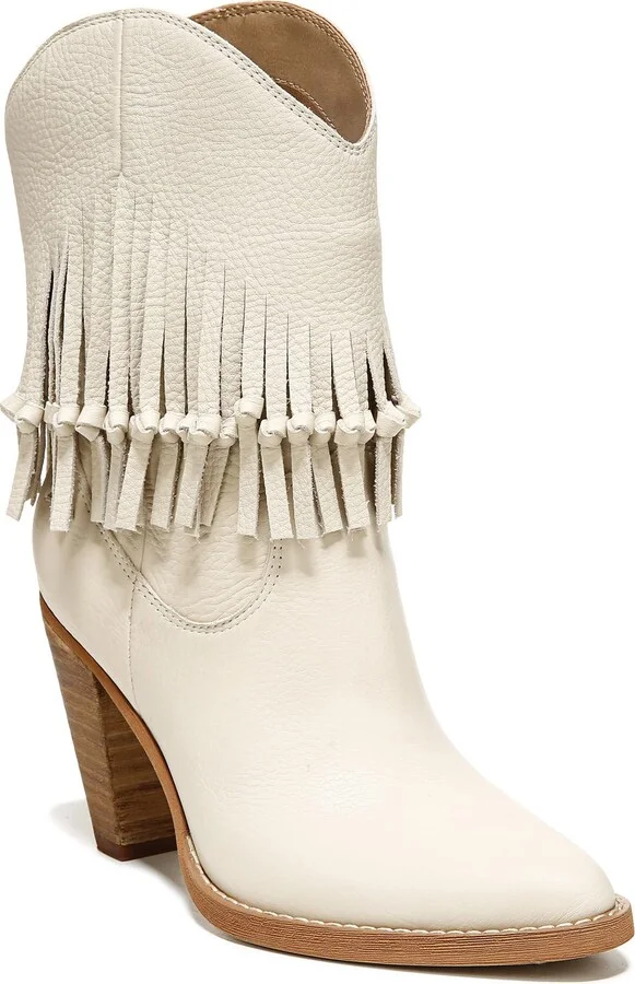 ZODIAC Womens Donna Western Boot Birch Beige Leather 6.5 M