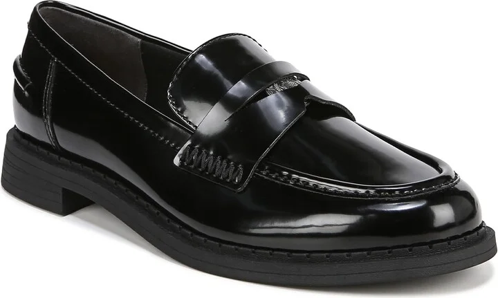 ZODIAC Womens Hunter Slip On Loafer Black Patent 9.5 M