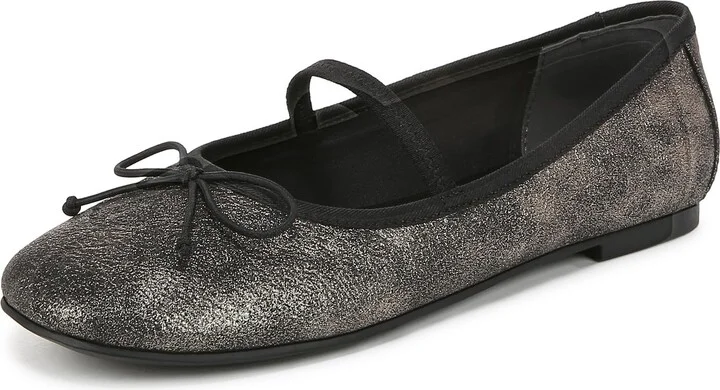 ZODIAC Womens Idra Slip On Mary Jane Black/Gold 7 M