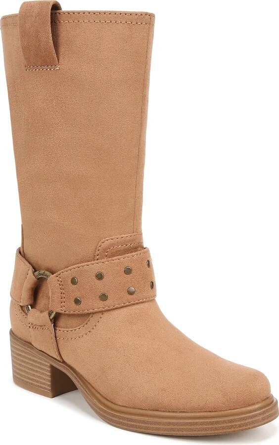 ZODIAC Women's Jolie Moto Fashion Block Heel Boot Latte Tan 11 M