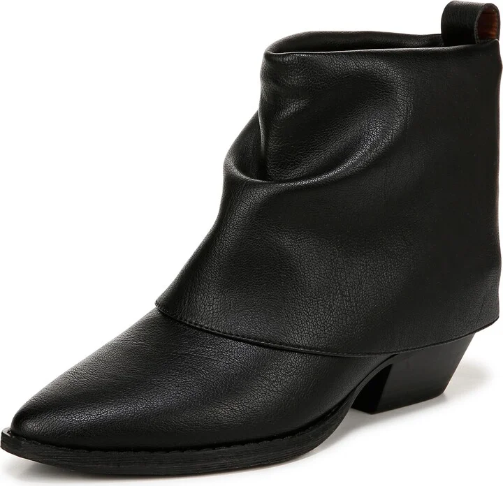ZODIAC Womens Malina Western Cowgirl Ankle Bootie Black 7.5 M