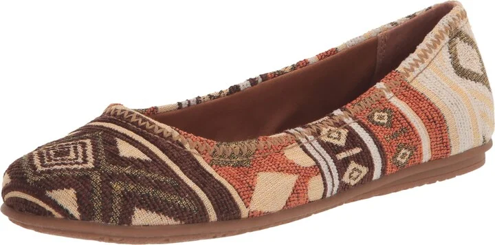 ZODIAC Womens Sonia Flat Orange Multi Fabric 6 M