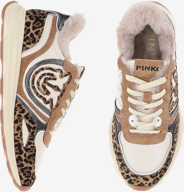 Zoe 01 Leather Sneakers With Leapadrata Pattern - Image 2