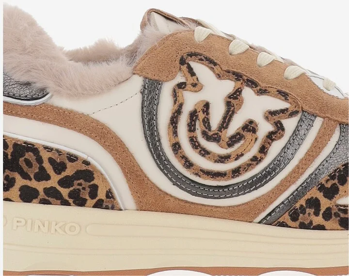 Zoe 01 Leather Sneakers With Leapadrata Pattern - Image 5