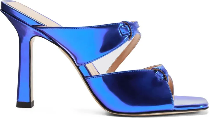 Zoe 100mm leather mules