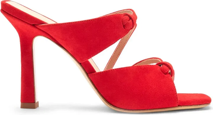 Zoe 100mm suede mules