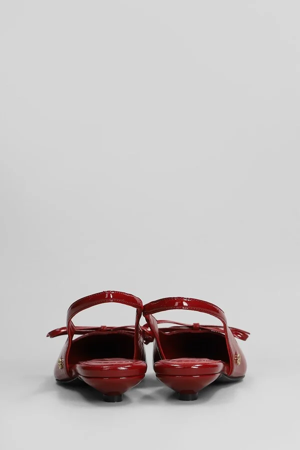 Zoey Pumps In Red Leather - Image 4