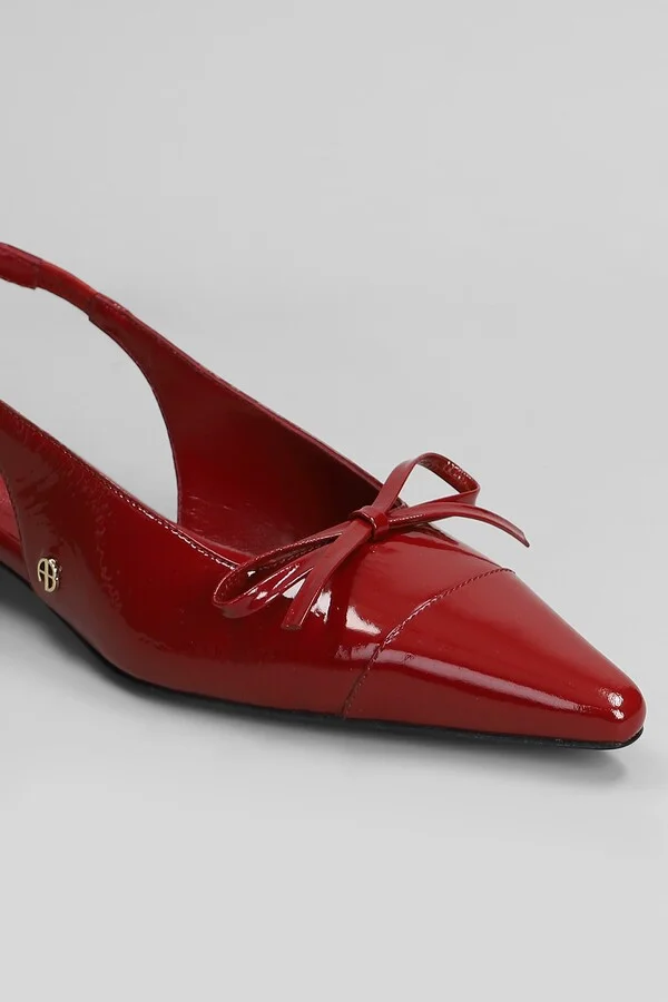 Zoey Pumps In Red Leather - Image 5
