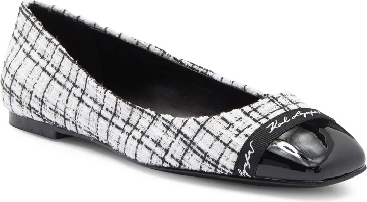Zofia Cap Toe Tweed Flat