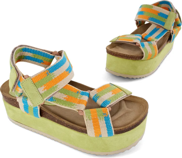 Zona Platform Sandal-Green