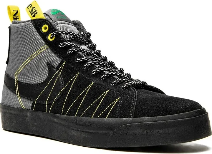 Zoom Blazer Mid PRM "Cool Grey/Black/White/Yellow S" sneakers - Image 2