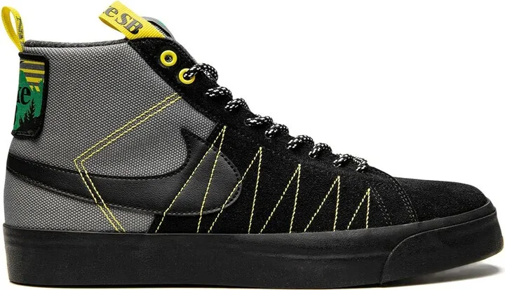 Zoom Blazer Mid PRM "Cool Grey/Black/White/Yellow S" sneakers