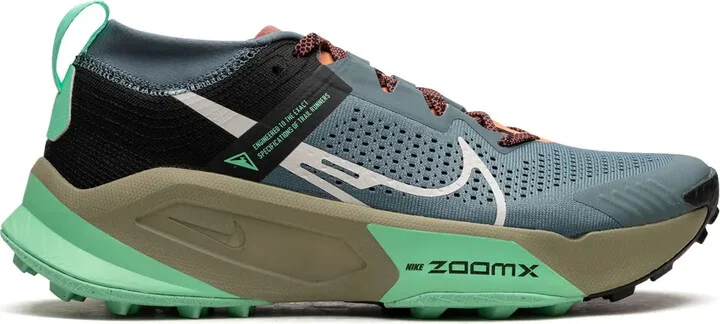 ZoomX Zegama Trail "Light Slate/Grey/Glow Green/Bone/Black" sneakers