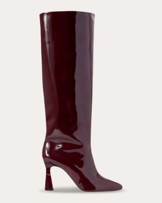 Zora Patent-Leather Knee-High Boot