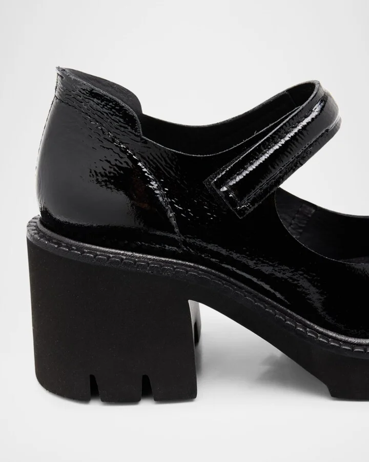 Zorana Lightweight Patent Leather Block-Heel Mary Jane Pumps - Image 4