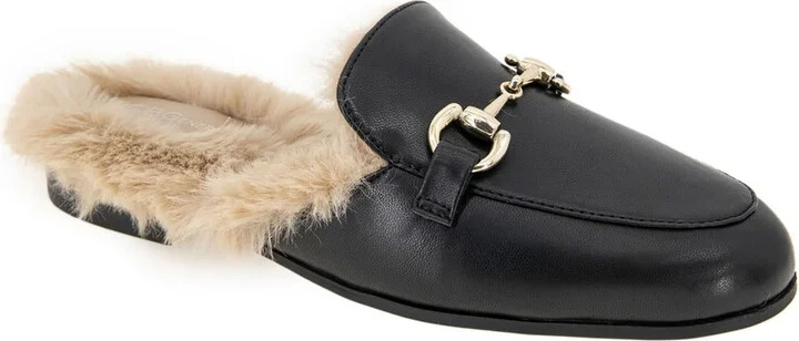 Zorie Womens Faux Leather Loafer Slide Slippers