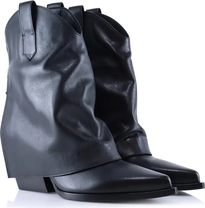 Zorro Boots, Black Leather - Image 2