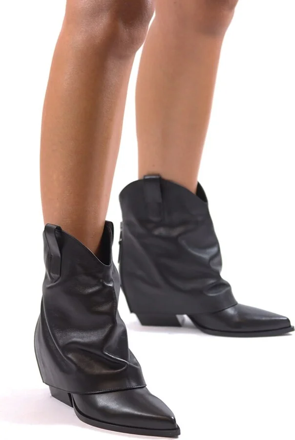 Zorro Boots, Black Leather - Image 5