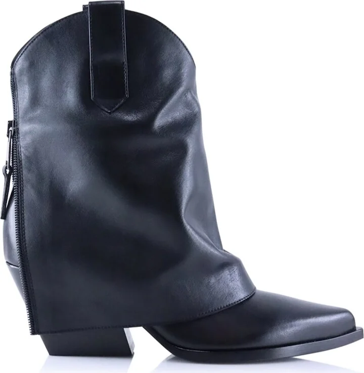 Zorro Boots, Black Leather