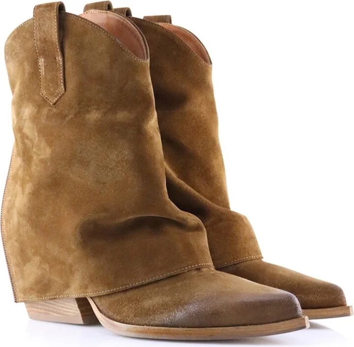 Zorro Boots, Light Brown Suede - Image 4