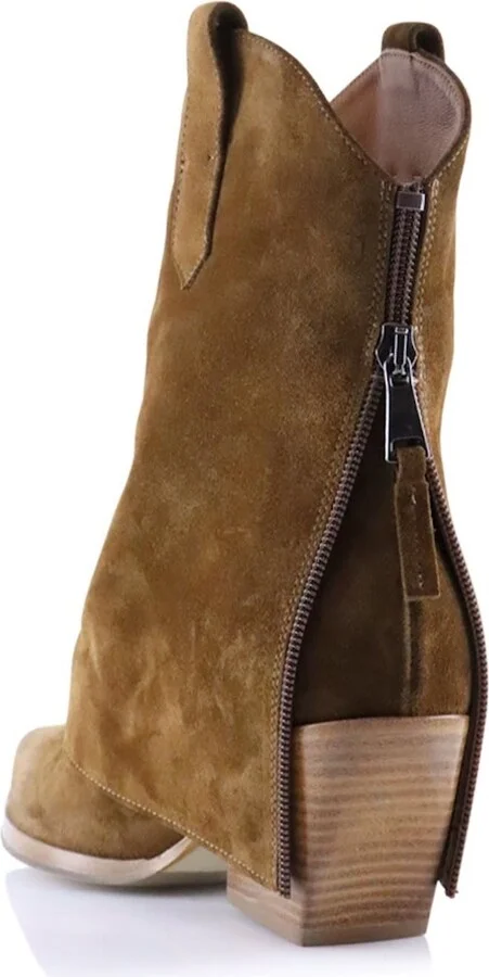 Zorro Boots, Light Brown Suede - Image 5