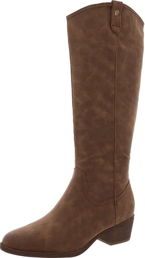 ZOYA Womens Laceless Faux Leather Cowboy, Western Boots