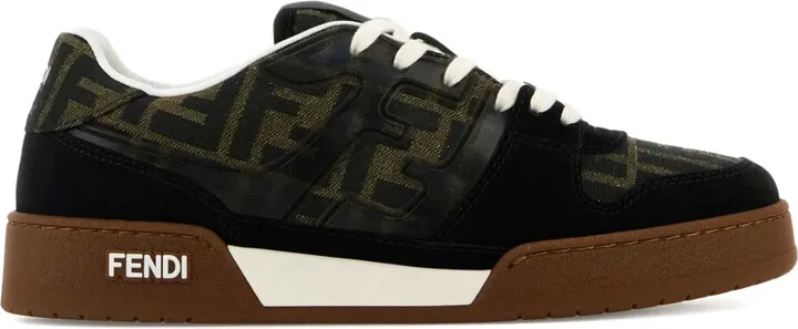 Zucca-monogram panelled sneakers