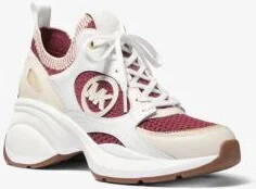 Zuma Color-Block Leather and Knit Trainer - Image 2