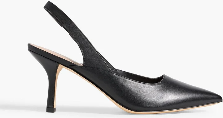 Zuri 75 leather slingback pumps