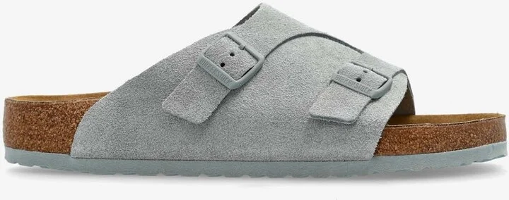 Zurich Double-Strap Suede Slides