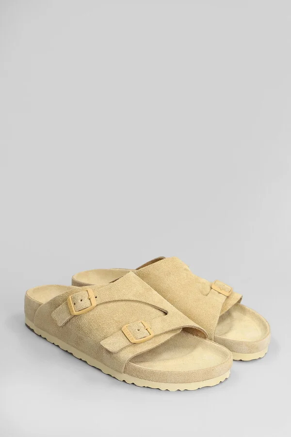Zurich Exquisite Flats In Beige Suede - Image 2
