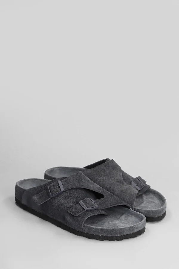 Zurich Exquisite Flats In Grey Suede - Image 2