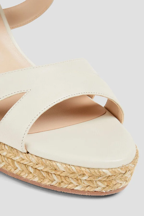 Zuzu leather espadrille wedge sandals - Image 4