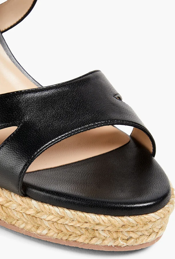 Zuzu leather espadrille wedge sandals - Image 7