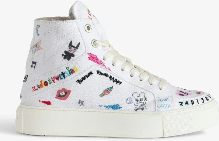 ZV1747 High Flash Chunky High-Top Sneakers