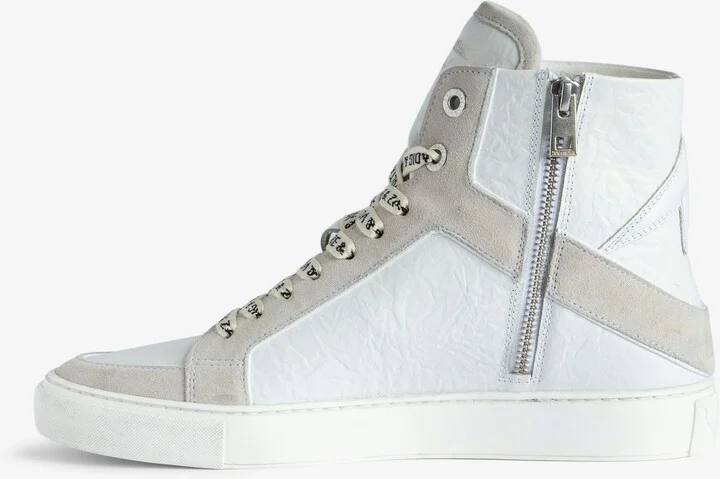 ZV1747 High Flash High-Top Crinkled Sneakers - Image 2