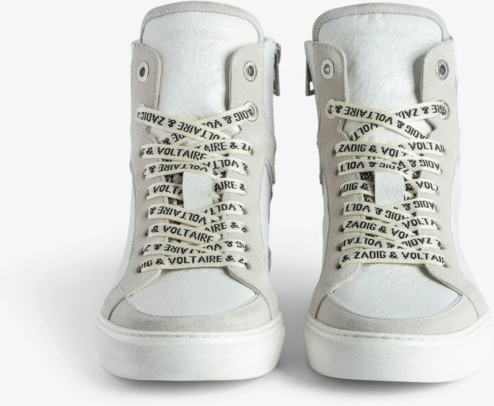 ZV1747 High Flash High-Top Crinkled Sneakers - Image 3