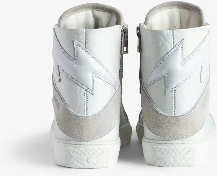 ZV1747 High Flash High-Top Crinkled Sneakers - Image 4