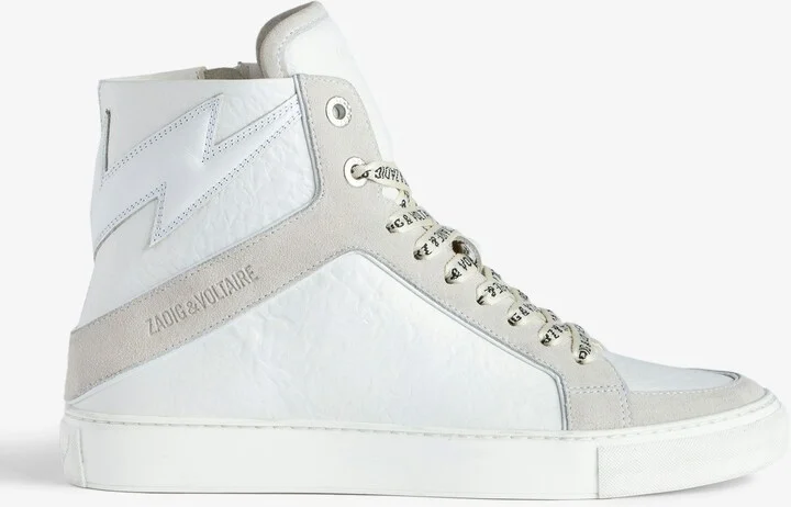 ZV1747 High Flash High-Top Crinkled Sneakers
