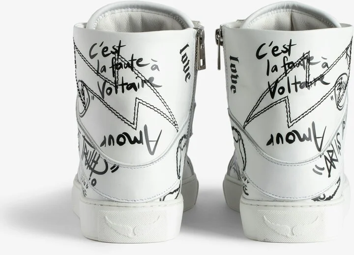 ZV1747 High Flash High-Top Graffiti Sneakers - Image 4