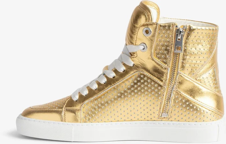 ZV1747 High Flash Vintage Metal Sneakers - Image 2
