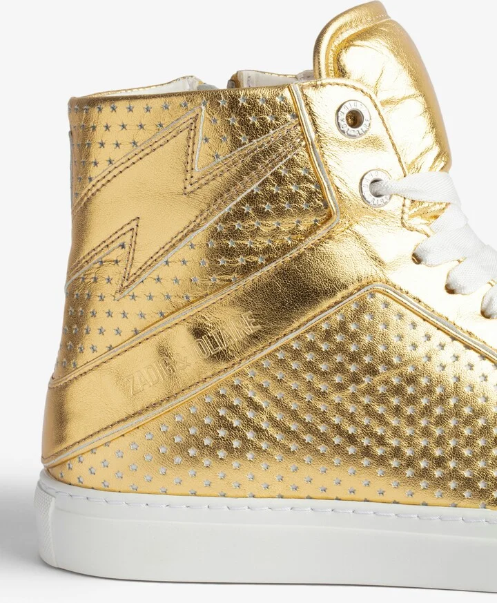 ZV1747 High Flash Vintage Metal Sneakers - Image 5
