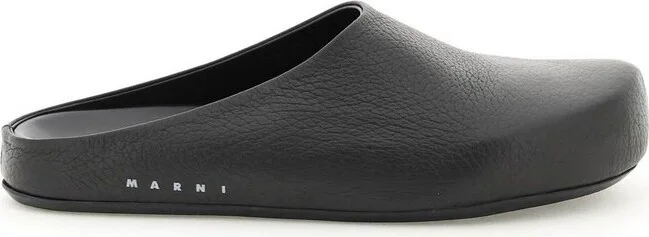 Marni Logo Printed Slip-On Clogs